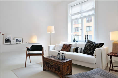 Black Sofa White Home Interior | Redone