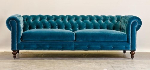 blue sofa chesterfield